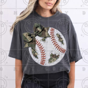 Camo Bow Baseball